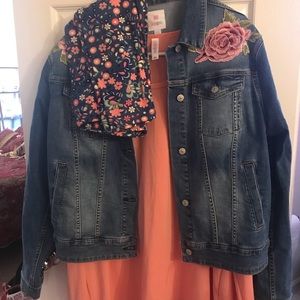 Lularoe jean jacket 2x lynnae 3x Tc leggins